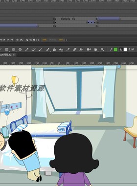 亲情爱情014遗失的钥匙动画源文件4分钟fla格式AN可用