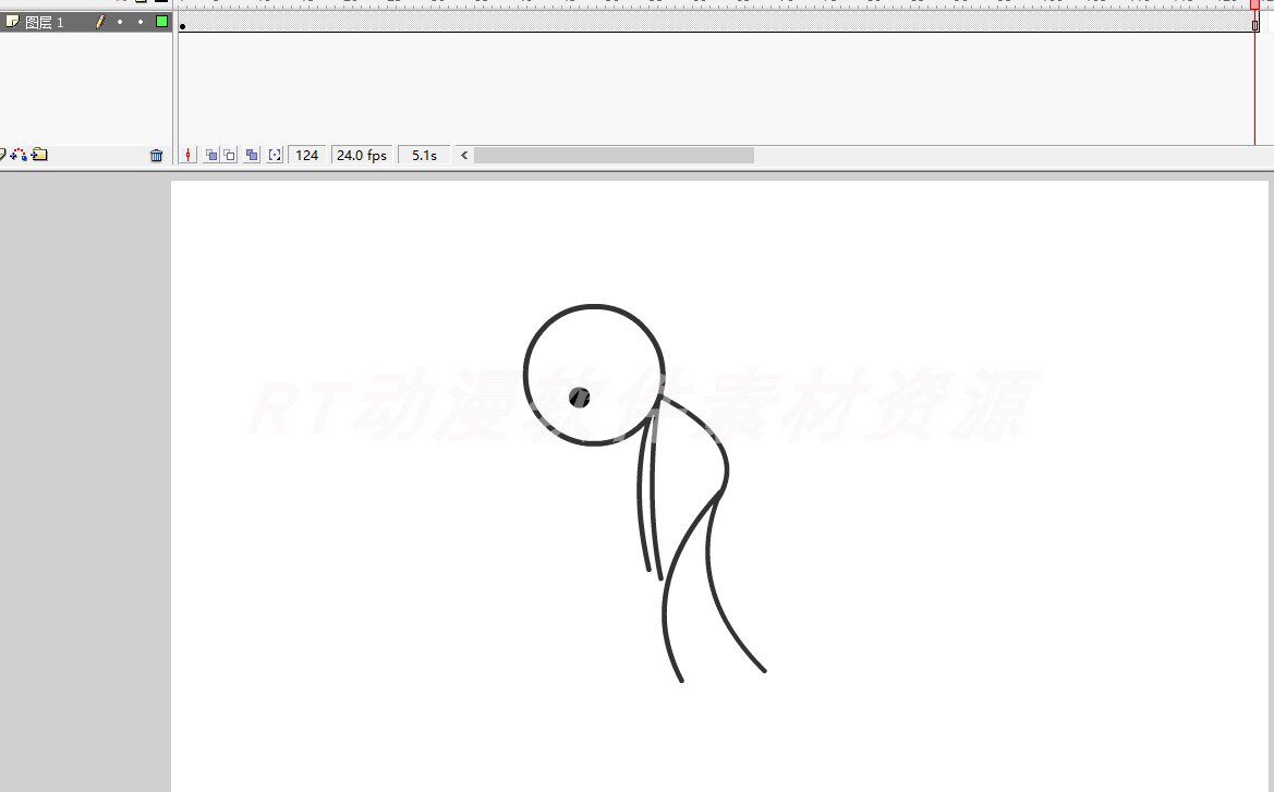 火柴人运动004火柴人失落的走路动画源文件an及flash可用