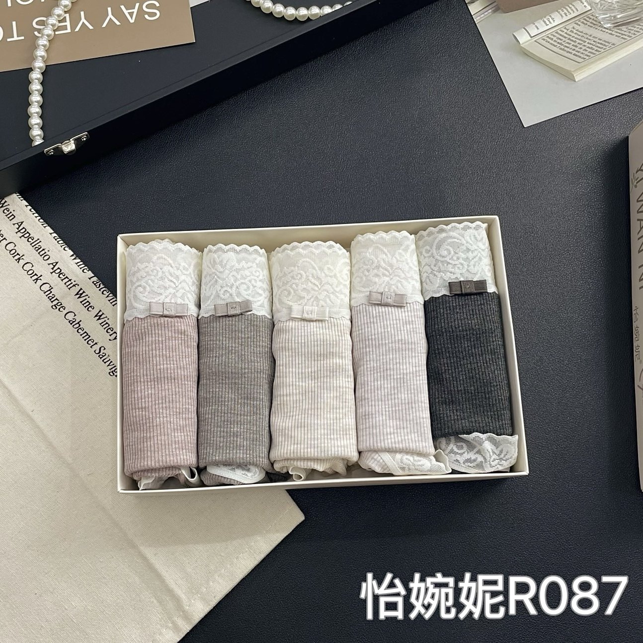 怡婉妮正品5条装螺纹莫代尔蕾丝花边中腰内裤纯棉裆抗菌女三角裤,女士内衣/男士内衣/家居服,女三角裤,淘宝优惠券,粉丝福利购,淘宝优惠卷