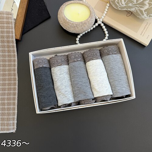缇娅朵正品5条装莫兰灰系莫代尔棉中腰内裤女柔软亲肤棉裆三角裤