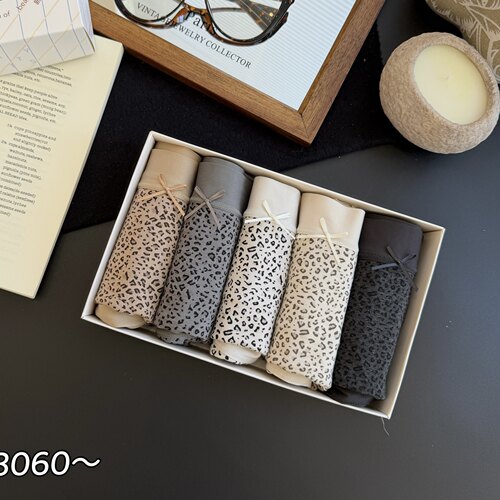 缇娅朵正品5条装豹纹性感莫代尔蚕丝棉裆中腰内裤透气舒适三角裤