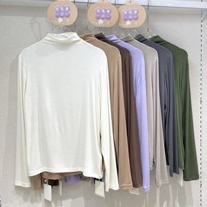 柔柔羊毛卷4.0秋冬薄款烟管高领长袖T恤显瘦内搭保暖上衣女打底衫