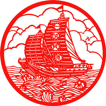 图案成品纯手工学生一帆风顺剪纸