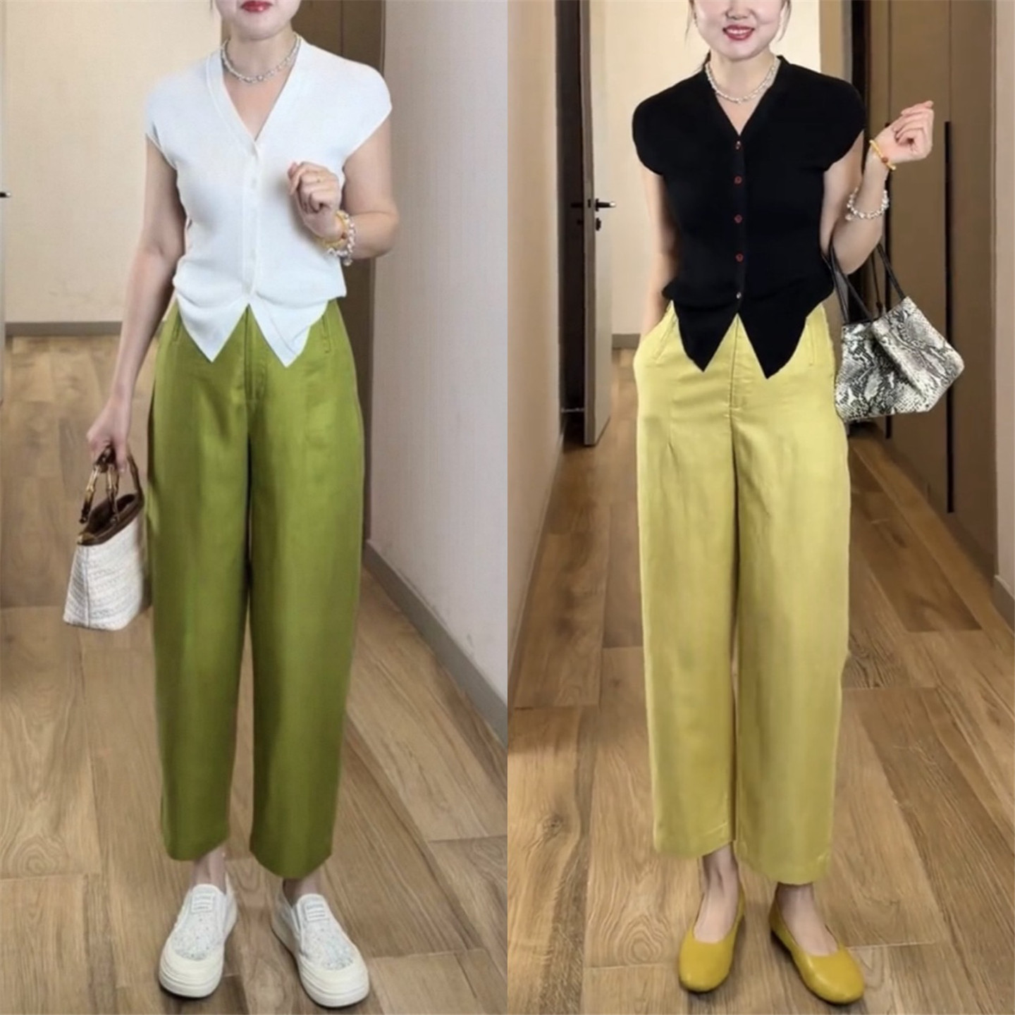 天丝亚麻九分裤女2026夏季新款高腰小个子休闲裤垂坠感麻料气球裤