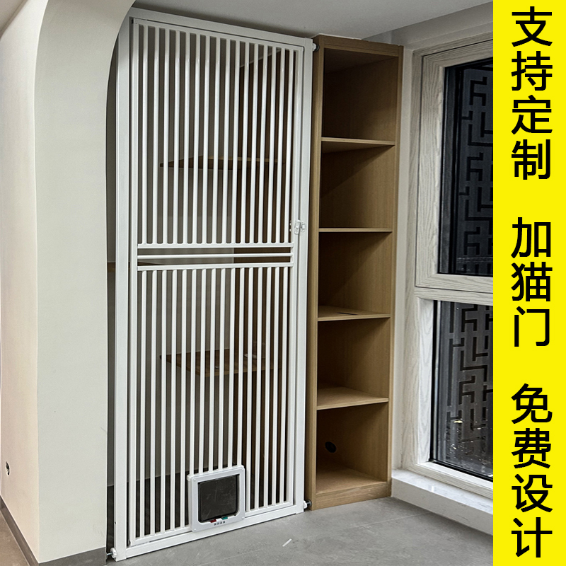 拦宠物围栏防猫门栏隔离门加密