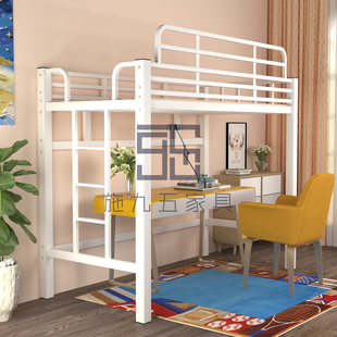 租房新款神器省空间高架床毕业生铁艺单上层阁楼床上床下桌单人床