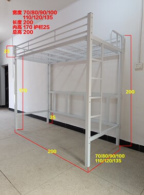 定制公寓床可拆卸组装高架床上层钢架上床下桌铁艺省空间上铺床