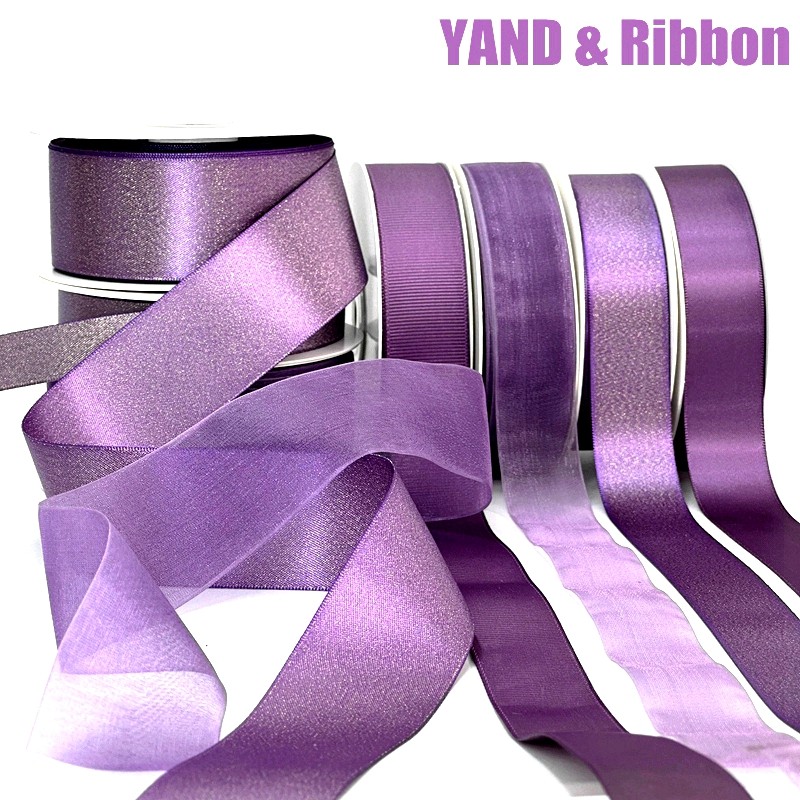 乌梅酱紫色丝带礼品鲜花包装缎带手工蝴蝶结编发辅材蛋糕装饰绸带