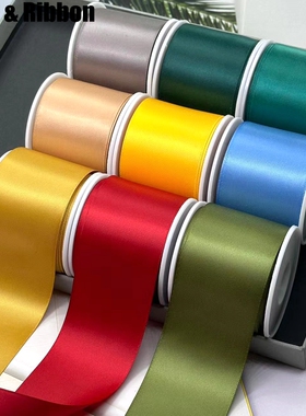 5cm高品质加密双面涤纶带婚礼绑带黑色礼品包装缎带织带辅料丝带