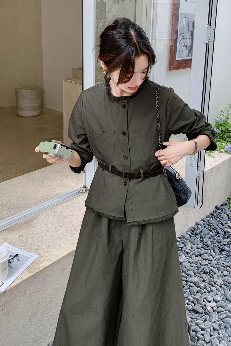 现货：新款秋季时尚洋气流苏上衣裙裤套装2C135-6808P165K238,女装套装/套裙,2C135