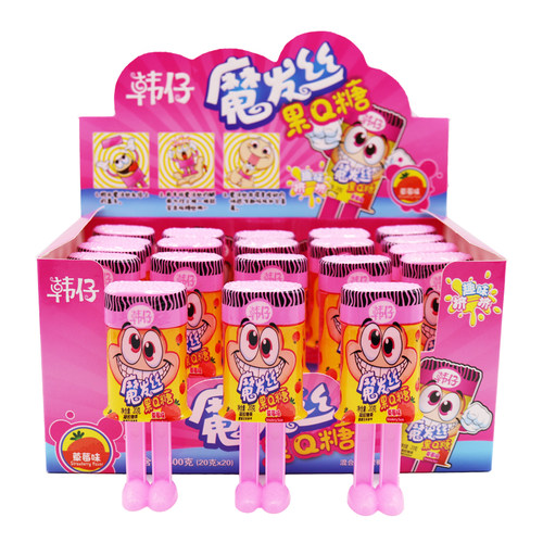 韩仔魔发丝水果味果汁软糖