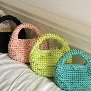 毛栗屋.糖果蛋包「布条线」1小时钩织手工包零基础入门(材料包)