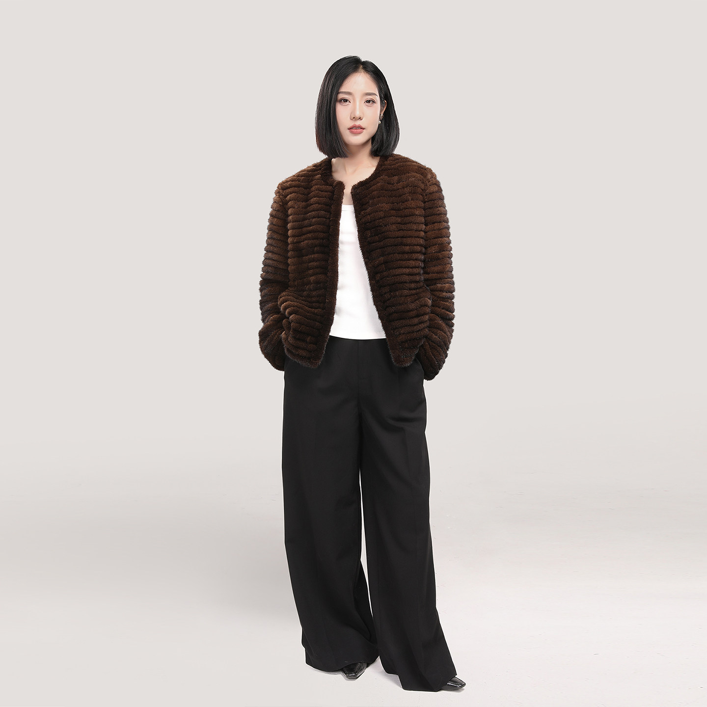 高端定制水貂皮草编织水貂女士貂貂编织外套貂毛上衣休闲短款貂皮,女装/女士精品,皮草,淘宝优惠券,粉丝福利购,淘宝优惠卷