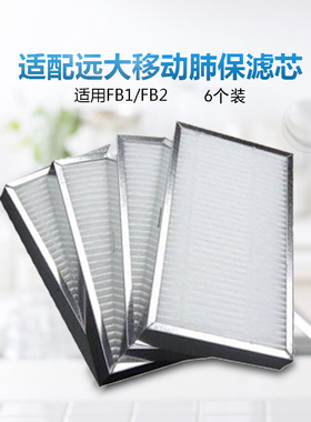 适配远大移动肺保滤芯FB2FB1高效过滤网肺宝HEPA超级过滤器6个装