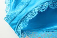 Plus-size cotton triangular underwear for women, 300 pounds, overweight M size, antibacterial lace-trimmed, sexy underpants and trouser cuffs thumbnail 5