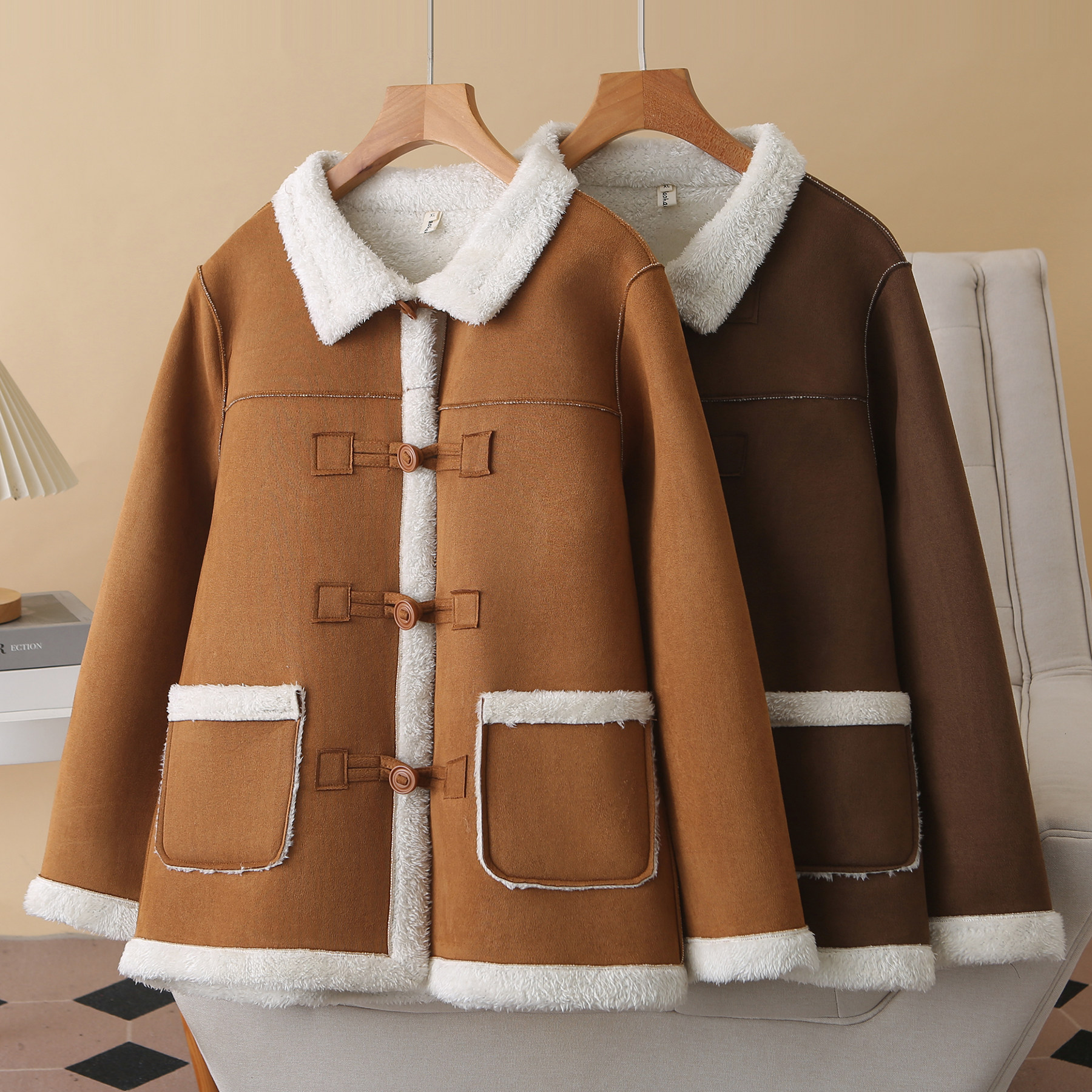 2026春季新款大码女装200斤胖MM撞色百搭洋气加厚保暖显瘦外套