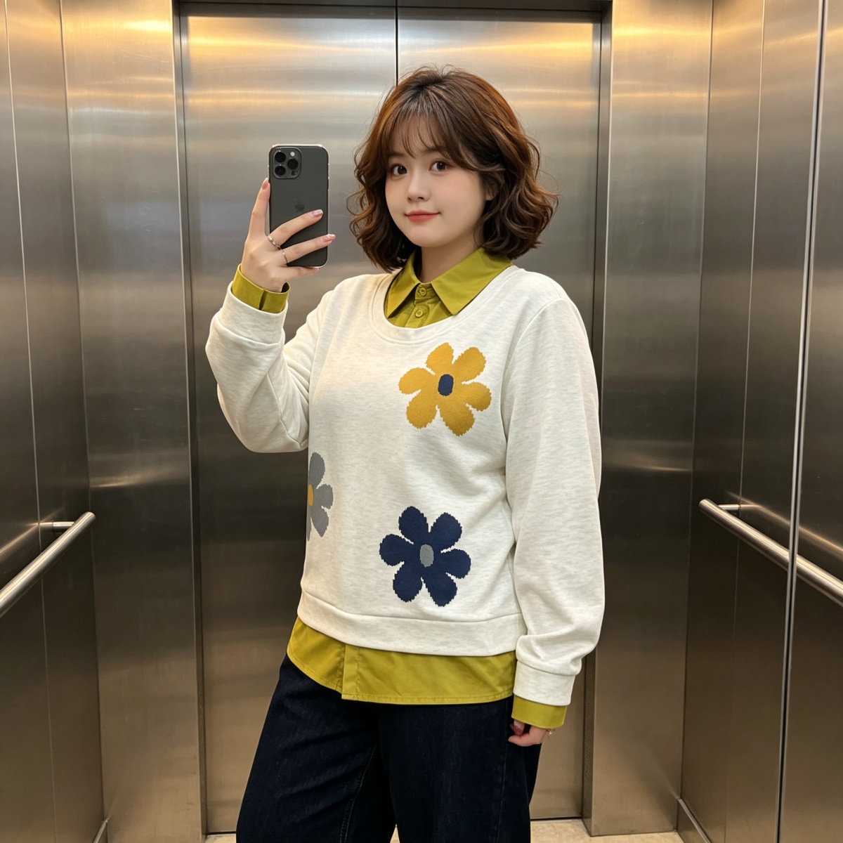 大码女装200斤胖MM早秋款卫衣