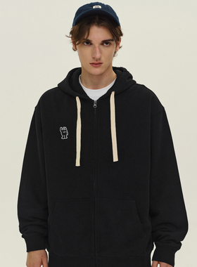 SAMESAME22AW400G高克重磅棉帽衫吉祥物刺绣廓形休闲宽松连帽卫衣