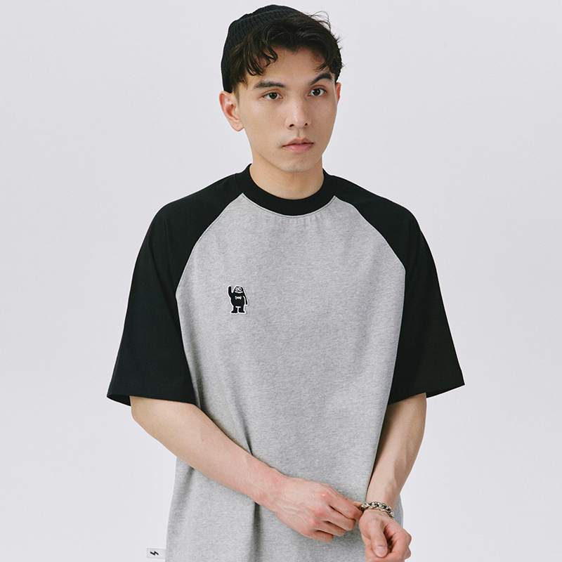 短袖情侣夏季基础百搭拼接