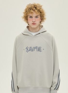 SAMESAME24SS精梳棉LYCRA®面料印花插肩宽松连帽卫衣套装帽衫