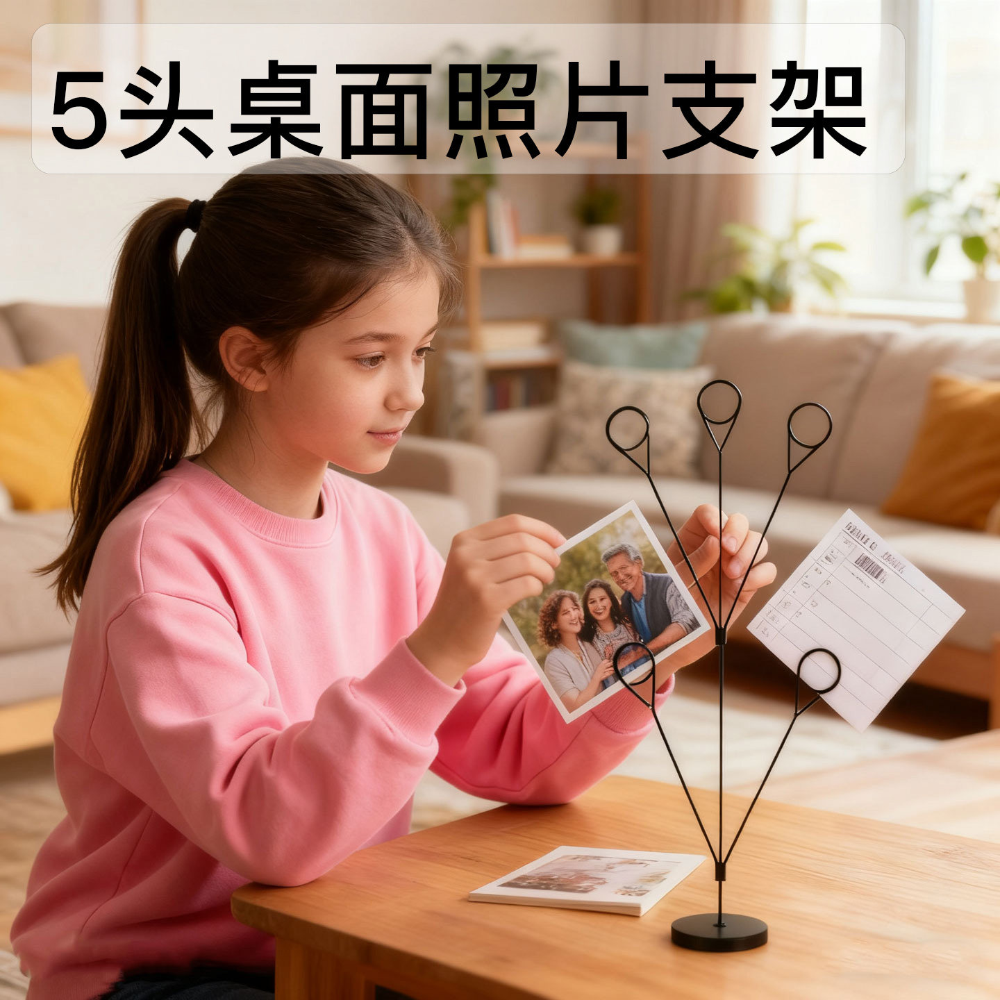 5个头多功能便条夹收纳夹图片
