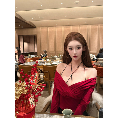 JOEY 纯欲好运新年版 打底衣女内搭高级感可外穿假两件上衣T恤女