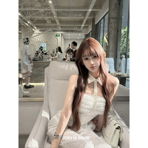 JOEY 成为你的软肋 欲感挂脖无袖上衣蕾丝花边吊带绝美背心夏外穿