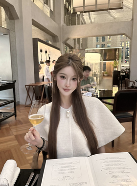 JOEY精致柔美老钱感巨好看的早秋季一整套斗篷包臀裙小香风套装女