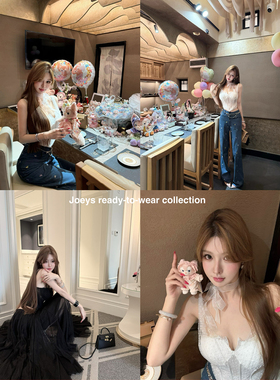 Joeys 品牌原创鱼骨胸衣蕾丝网纱波点内搭外穿上衣鱼骨吊带背心女