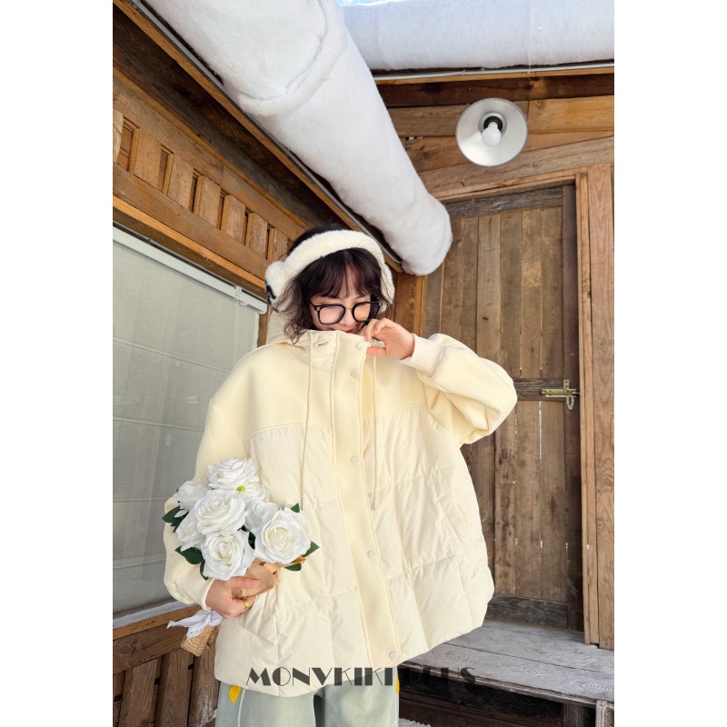 大码微胖冬季休闲棉服情侣外套