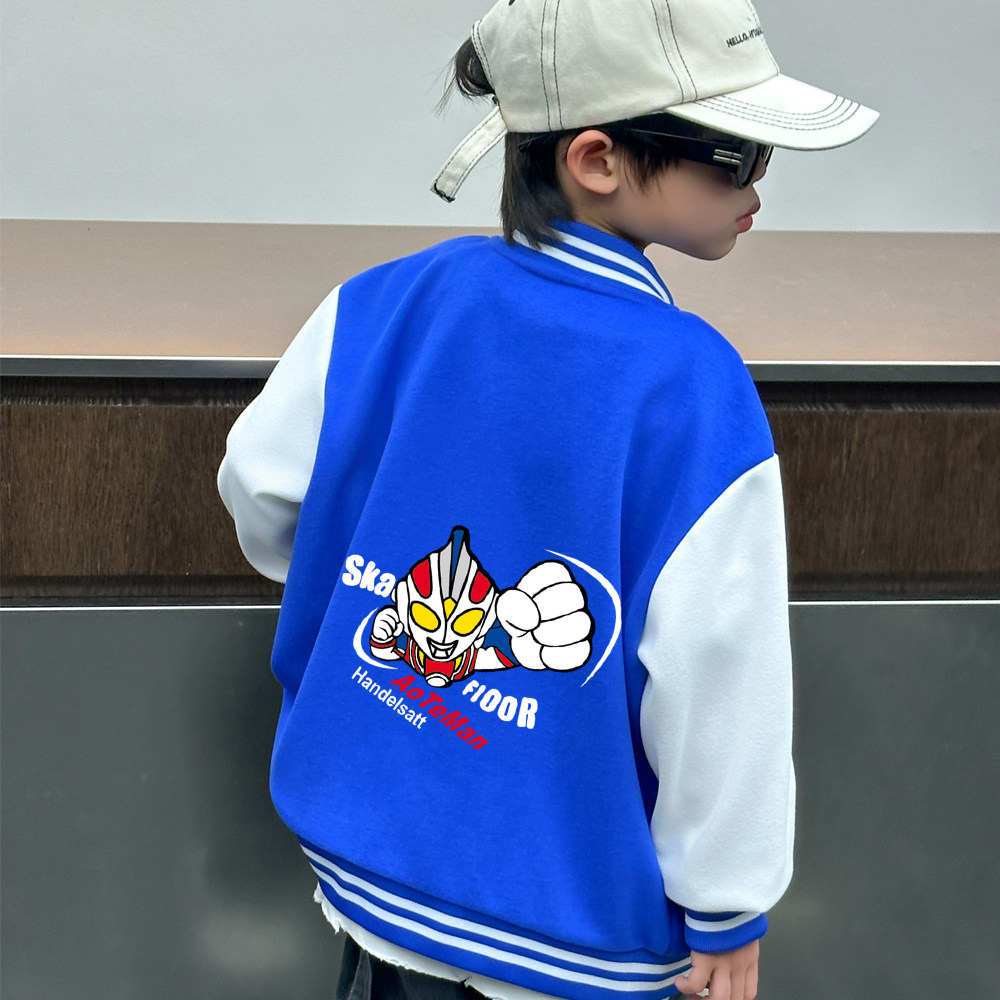 男童春秋奥特曼棒球服