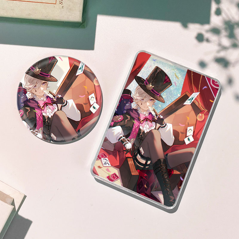 林尼Lyney流沙麻将流麻徽章吧唧谷子卡砖摆件周边咕卡礼物成品