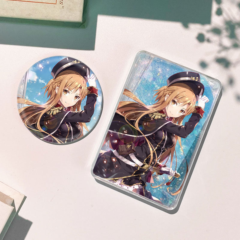 亚丝娜结城明日奈流沙麻将流麻徽章吧唧谷子动漫周边咕卡礼物挂件