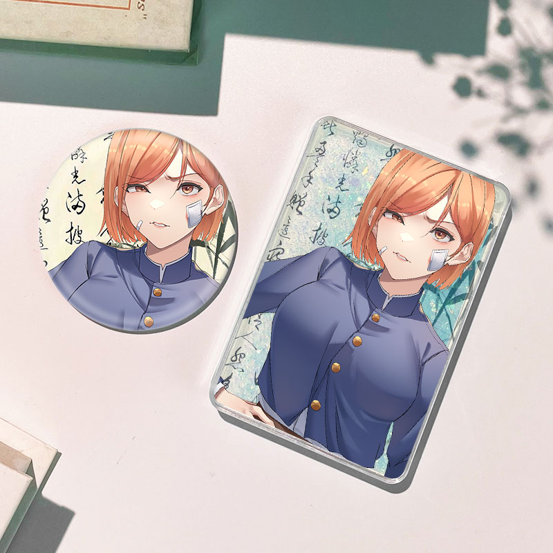 咒术回战钉崎野蔷薇流沙麻将流麻徽章吧唧谷子卡砖摆件周边咕卡