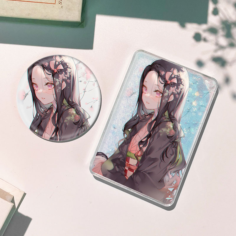 灶门祢豆子流沙麻将流麻亚克力徽章吧唧谷子立牌动漫周边咕卡礼物