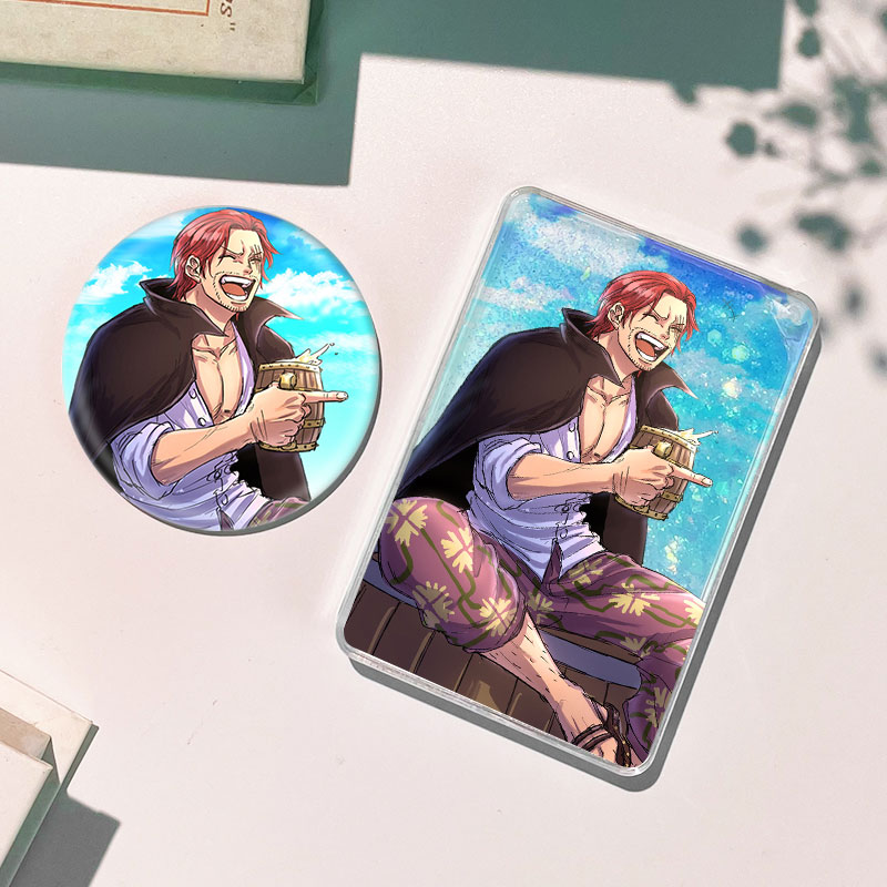 海贼王红发香克斯流麻流沙卡砖流沙麻将立牌徽章吧唧谷子周边礼物