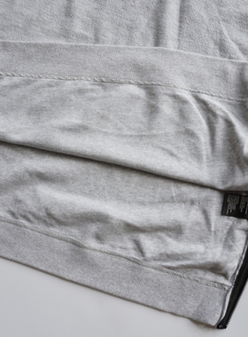 特！原 欧美潮流两侧拉链反毛圈圆领套头男士卫衣外套厚T 胸围116