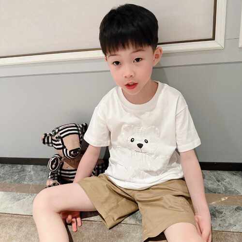 短袖T恤短袖T恤*凹凸字母小熊