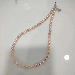 天然淡水无核珍珠颈链项链苏州产 地新款无瑕亮丽时尚小胖米珠