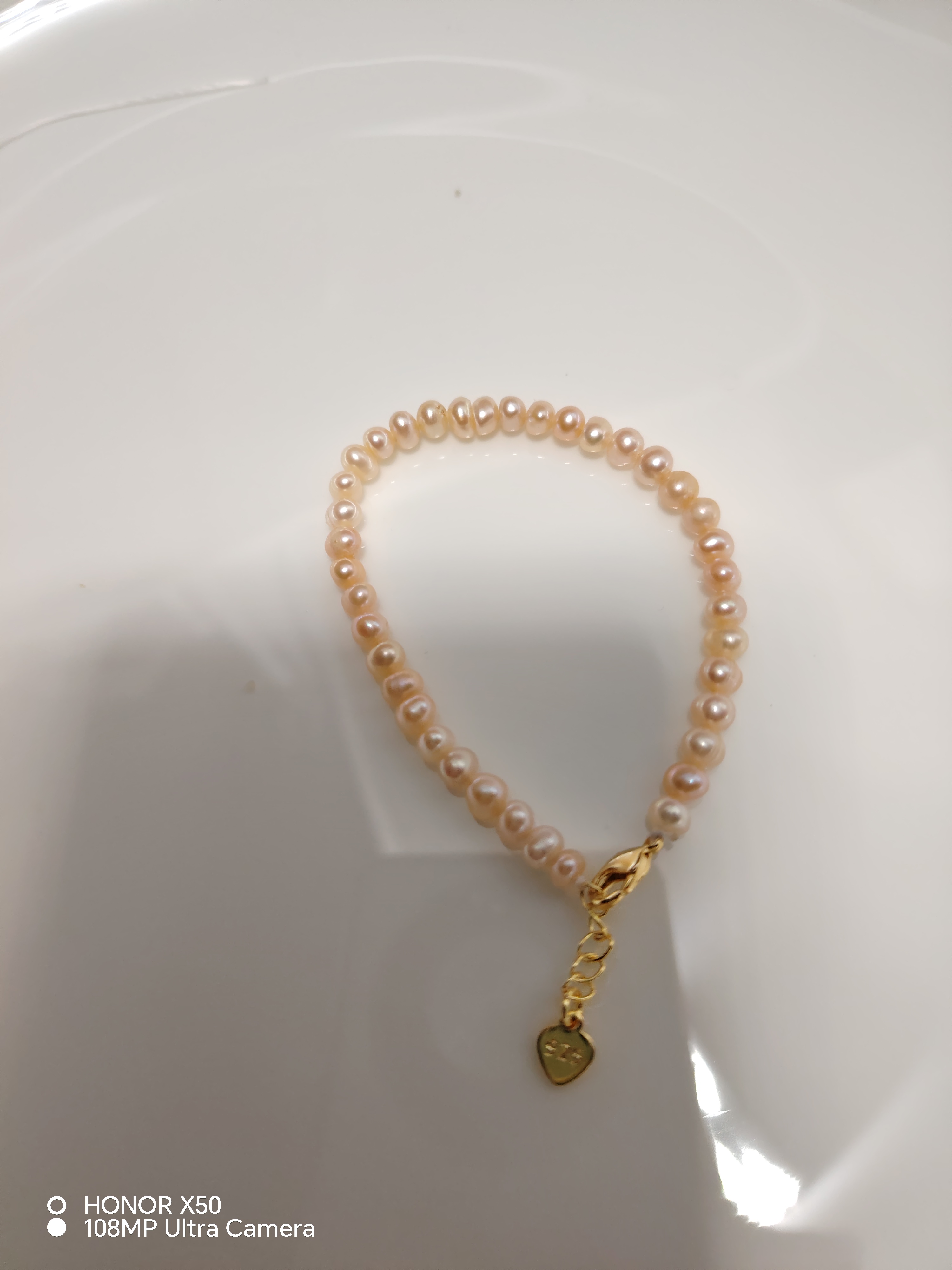 天然淡水有核珍珠手链5mm小珍珠精致秀气微微瑕，强光透亮