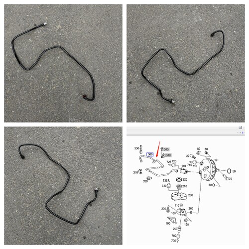 适用于奔驰W164 ML350 ML500 GL450 GL500 刹车真空助力管 真空管