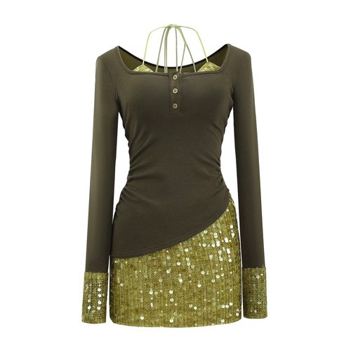 街头时尚2025年冬季新款连衣裙