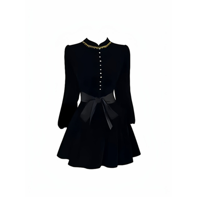 小香风时尚2025年冬季新款连衣裙