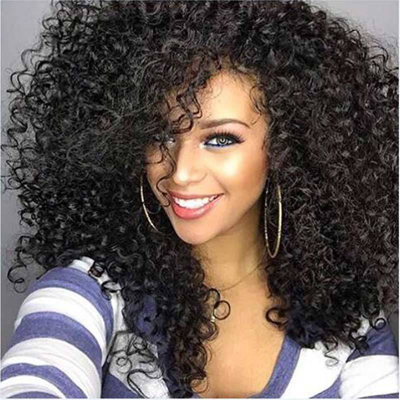 kinky curly synthetic hair wigs for black women外贸假发套 美发护发/假发 日常整顶假发 原图主图