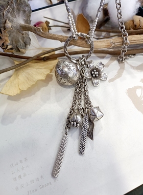 花园项链小众长链条可调清迈手工银百搭款（直播间询价）