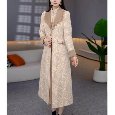 轻奢小香风显瘦双排扣连衣裙套装