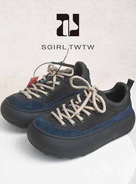 SGIRL TWTW日系网面丑萌大头鞋2025新款轻软户外百搭厚底德训鞋女