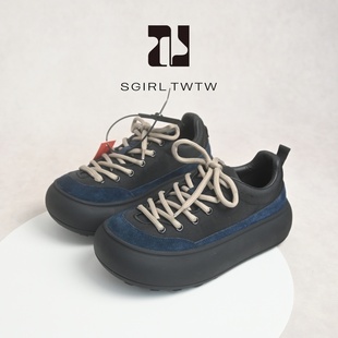 SGIRL TWTW日系网面丑萌大头鞋2025新款轻软户外百搭厚底德训鞋女