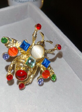 复古重工蜜蜂百搭戒指彩钻大黄蜂机器人女士高级感指环夸张手饰97