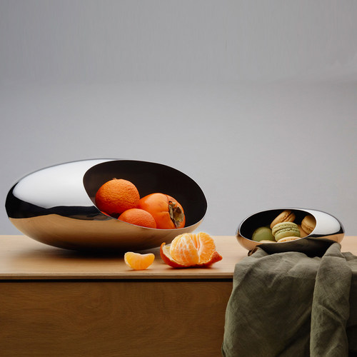 不锈钢抛光金属个性水果盘